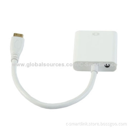 Mini HDMI® to VGA M/F Active Adapter, Audio Output, Converts Digital Mini HDMI Signal to VGA